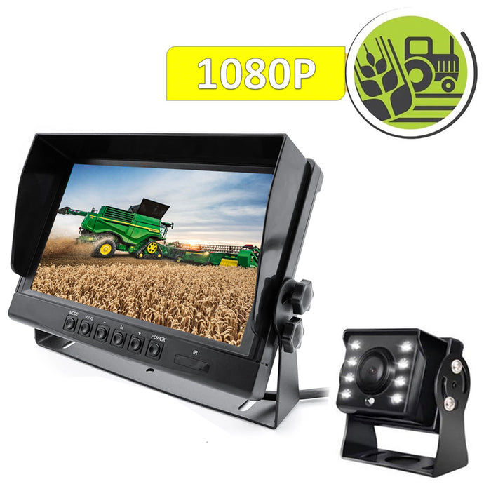 Farming HD Backup 1080P Camera for Agri Industry w/ 9" LCD. Heavy Duty Cam w/ Super Night Vision