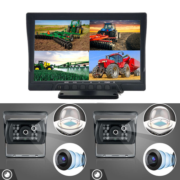 Agri-Farming 3RD Gen 1080P 2-4 WIRED DVR Camera System with 10" LCD