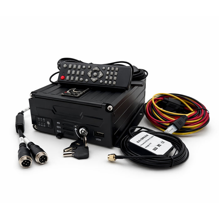 Agri Cam 1080P 3 to 8 Cam MDVR Black Box System w/ 7" LCD with up to 4TB HDD. Tamper-Proof & Heavy Duty System