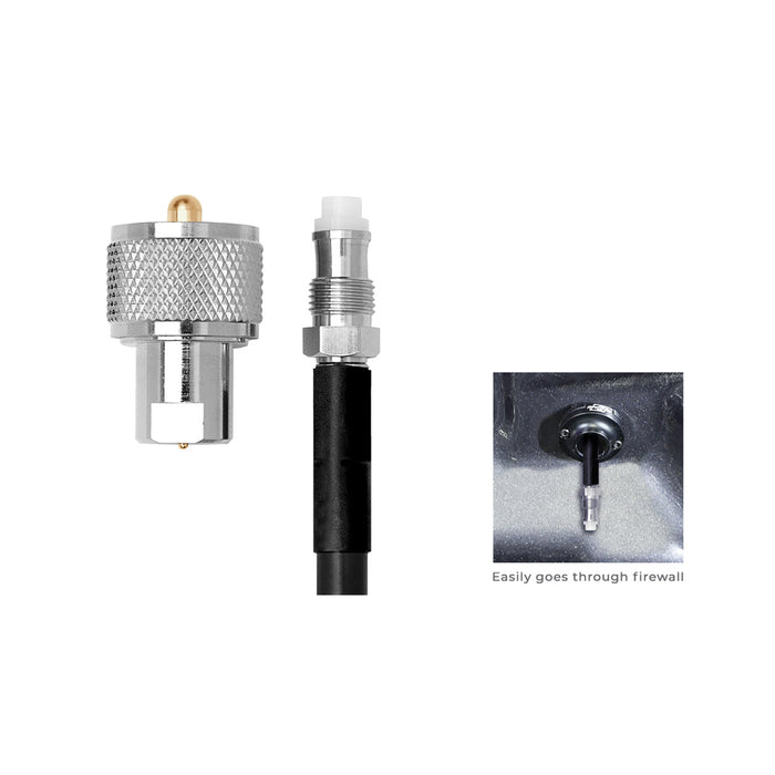 MicroMobile Low Profile Antenna 6 Meter Cable For GMRS Radios MXTA24