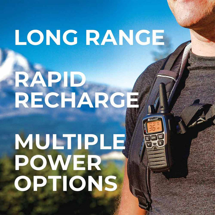 FRS Walkie Talkie 36 Channels 38 Mile Range With USB-C T71VP3