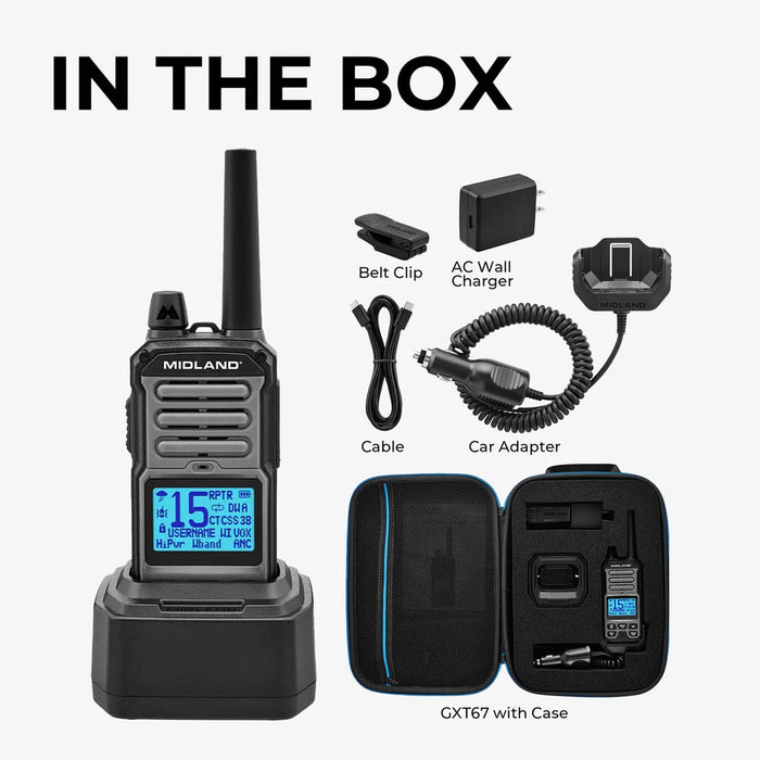 GMRS 5-Watt Walkie Talkie Pro 36 Channels GXT67