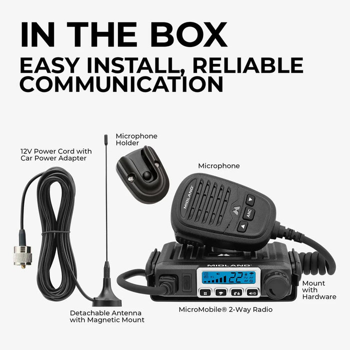 MicroMobile GMRS Two-Way Radio 15 Channels 15 Watt USB-C MXT115