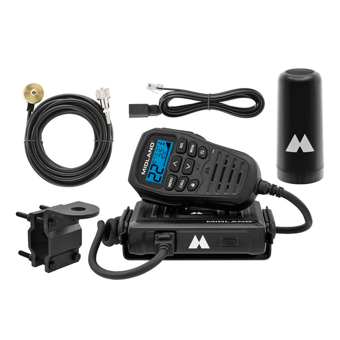 MicroMobile GMRS Two-Way Radio 15W 15 Channels USB-C Integrated Control Mic With Bundle MXT275VP4