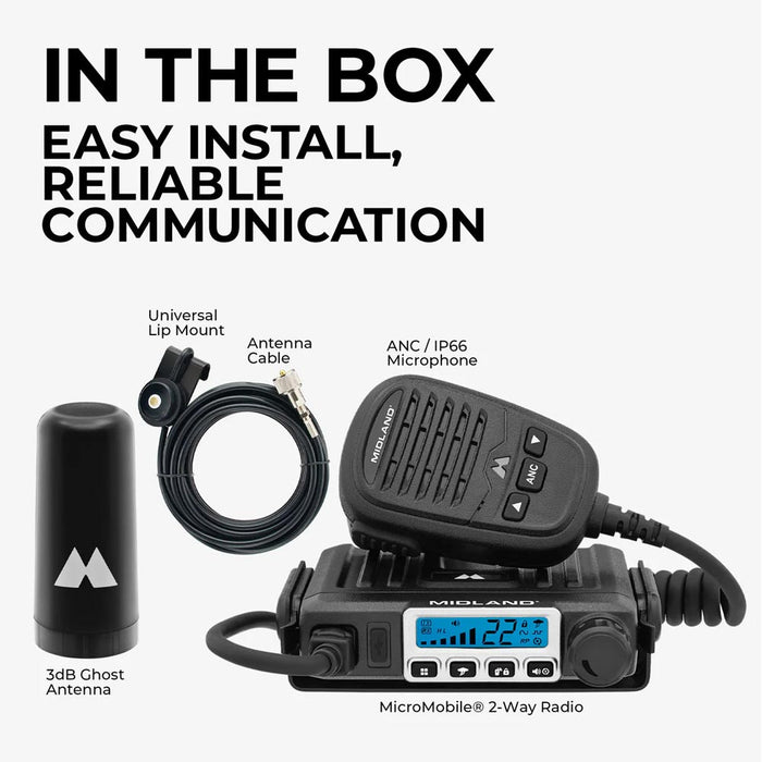 MicroMobile GMRS Two-Way Radio 15 Channels 15W USB-C With Bundle MXT115VP3