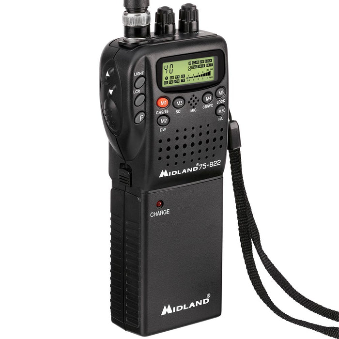 Portable CB Radio 4 Watts 40 Channels with Squelch Control 75-822