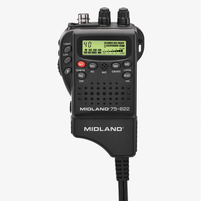 Portable CB Radio 4 Watts 40 Channels with Squelch Control 75-822