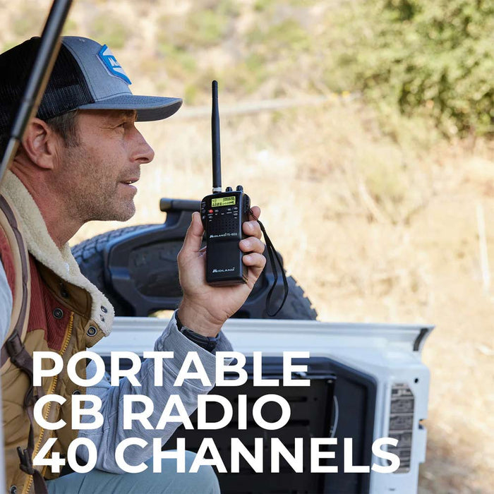Portable CB Radio 4 Watts 40 Channels with Squelch Control 75-822