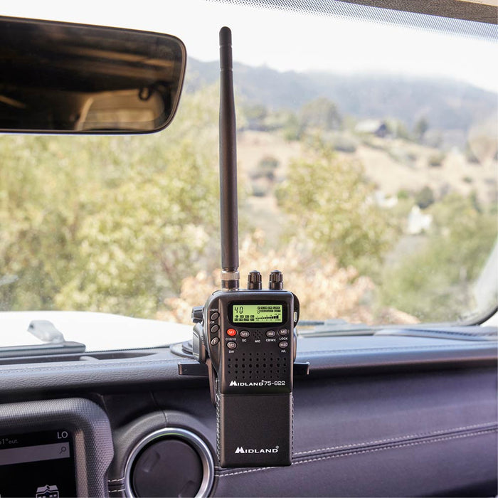 Portable CB Radio 4 Watts 40 Channels with Squelch Control 75-822