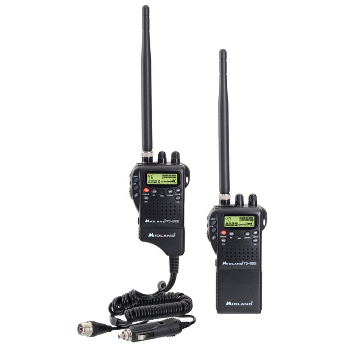 Portable CB Radio 4 Watts 40 Channels with Squelch Control 75-822