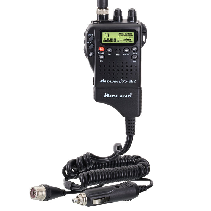 Portable CB Radio 4 Watts 40 Channels with Squelch Control 75-822