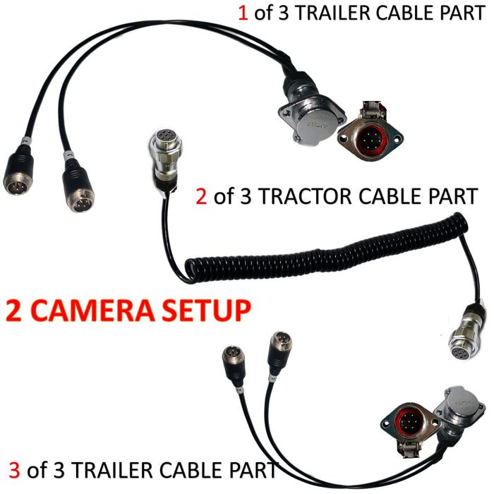 Multi-Cam Tractor Trailer Connector System for up to 4 Cameras