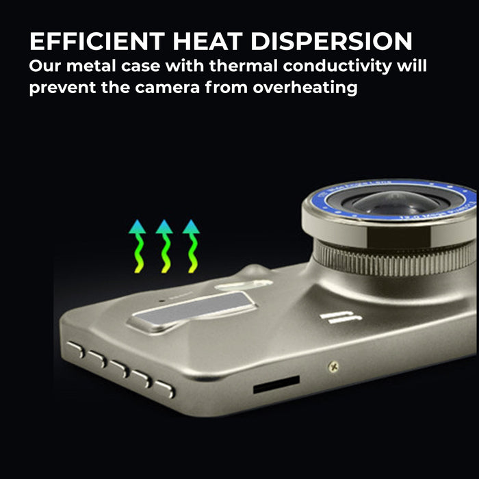 Prime Gold Dual DVR Dash Cam with Touch Screen - 4th Gen 2 Cam System