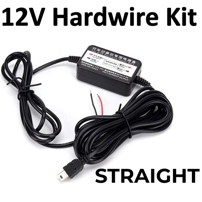 12 Volt USB-Straight Angle Hardwire Power Cable for Prime Gold Dash Cam Replaces Cig Lighter Charger! Installs in minutes!