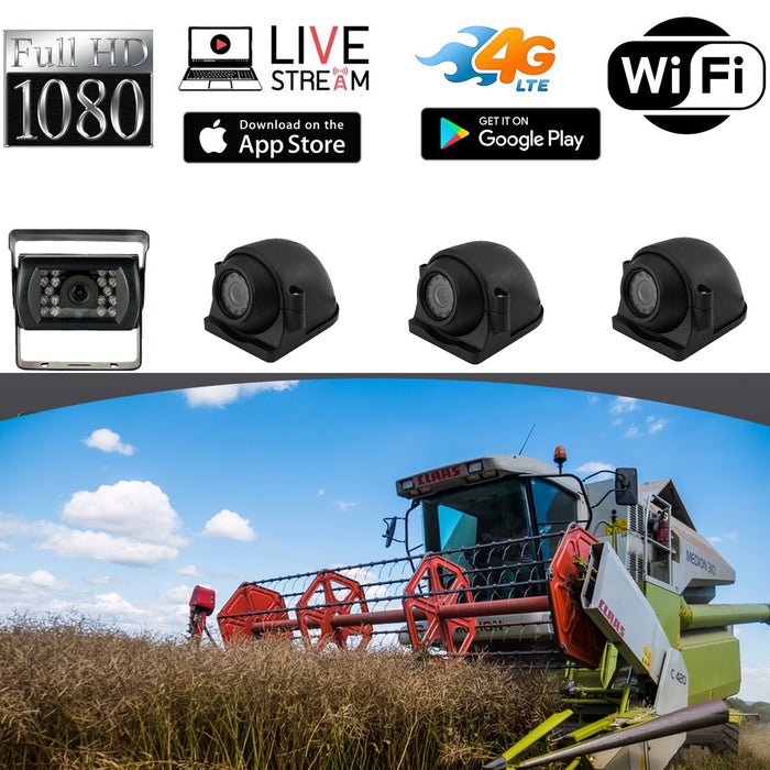 Agricameras Live Streaming System! MNVR Black Box 3-8 1080P Tamper Proof Cam System w/ 4G, WIFI, GPS, up to 4TB HDD