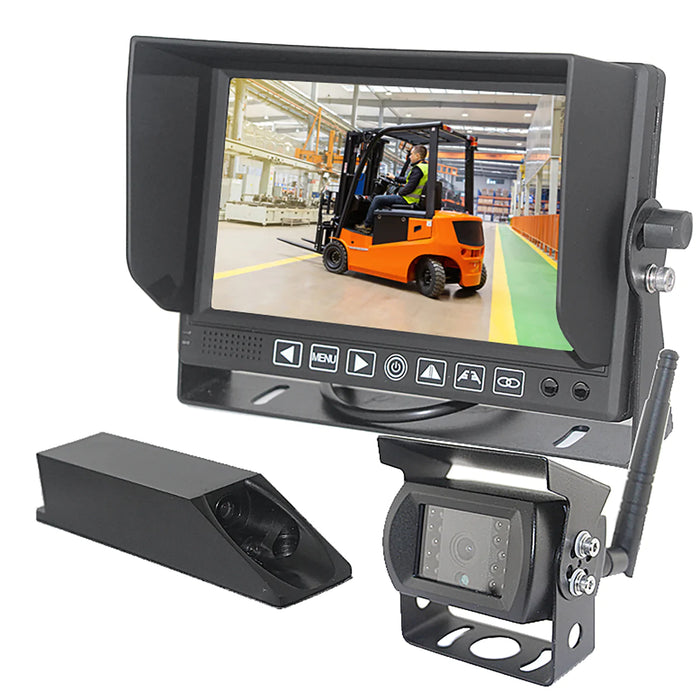 Forklift 1080P Wireless Cam w/ 7" LCD! Main Cam has built-in Battery & Magnet