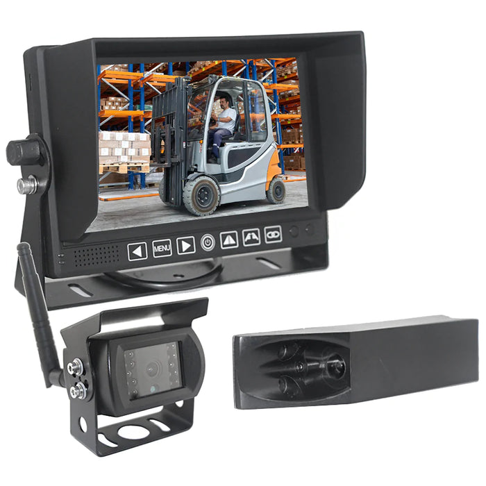 Forklift 1080P Wireless Cam w/ 7" LCD! Main Cam has built-in Battery & Magnet