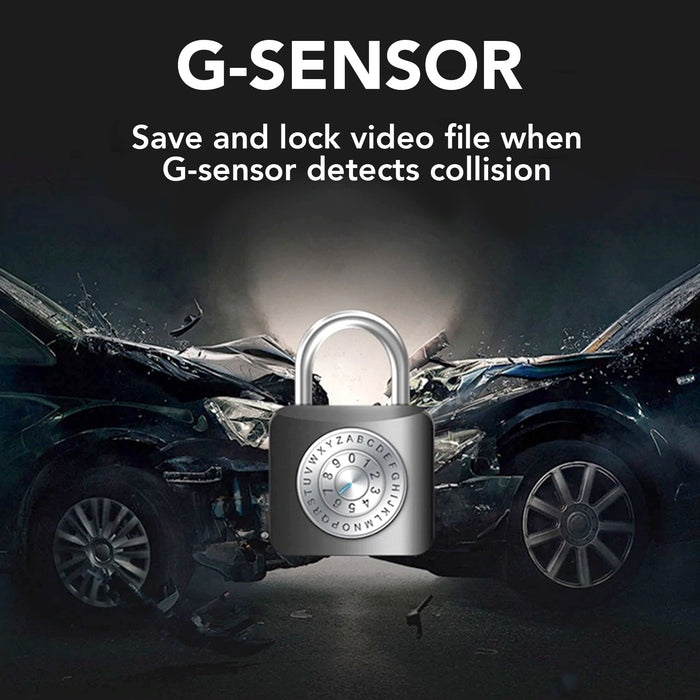 3rd Gen 1080P Blue Dash Cam w/ Touch Screen, 170 Degree Angle Camera