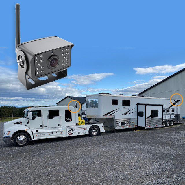 Agri Cam System! 2-4 Cam Wireless Backup Cam with 7inch LCD. HD Cams, up to 4 Cams, Wireless Range 200' Plus