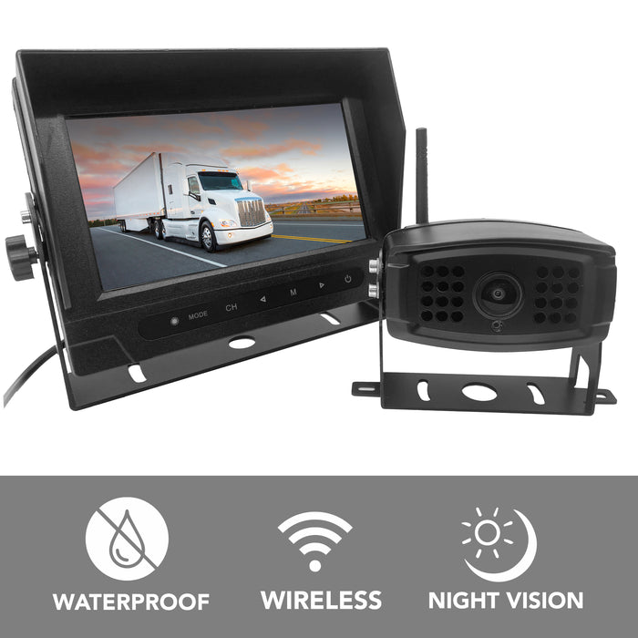 EagleEye Agri Cam Waterproof Wireless Backup Cam System w/Waterproof IP67 7" LCD