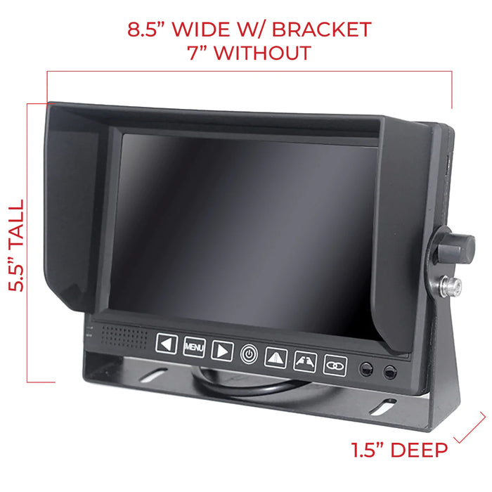 Forklift 1080P Wireless Cam w/ 7" LCD! Main Cam has built-in Battery & Magnet