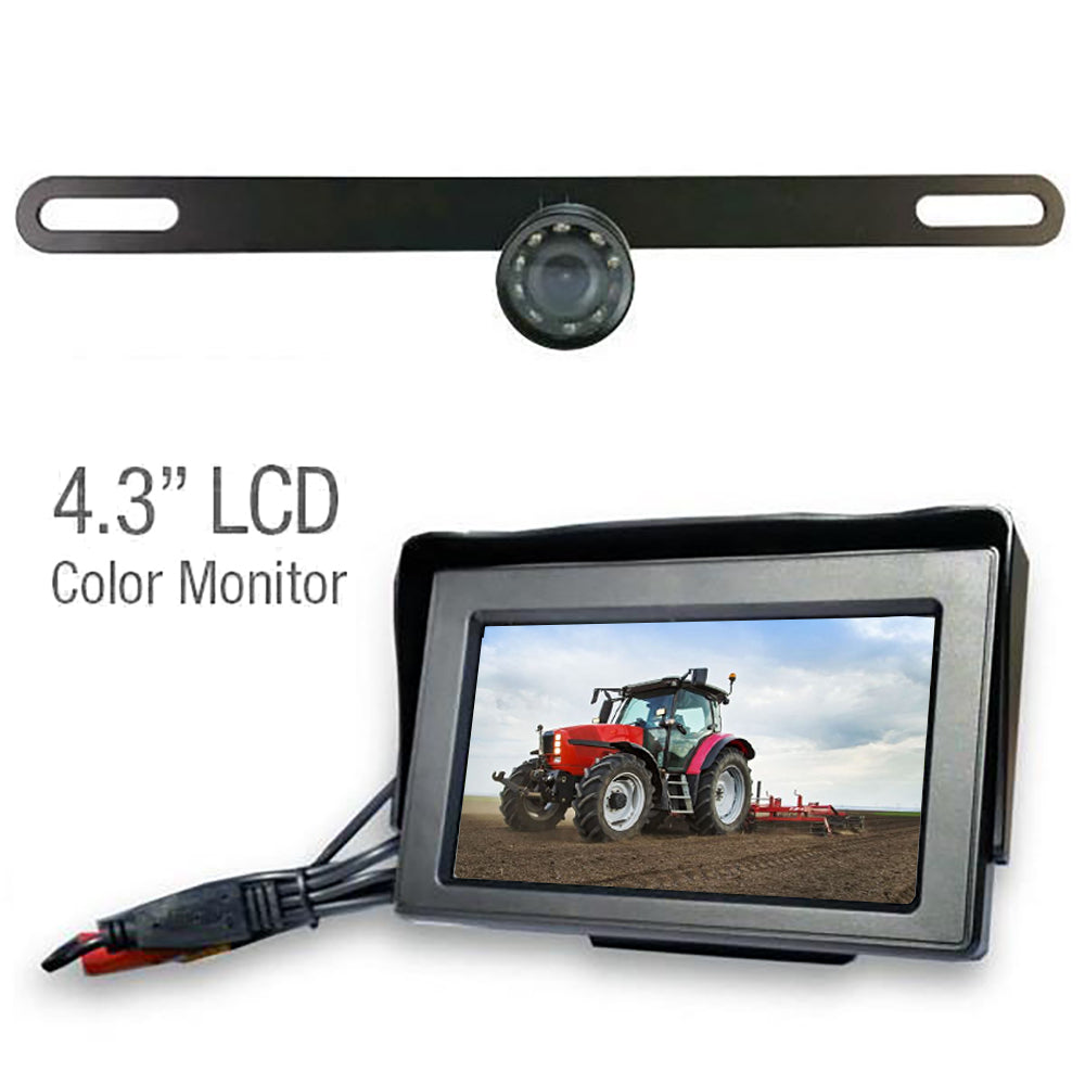 Wired License Plate Backup Cam 1080P HD 120 Degree Wide Angle Camera