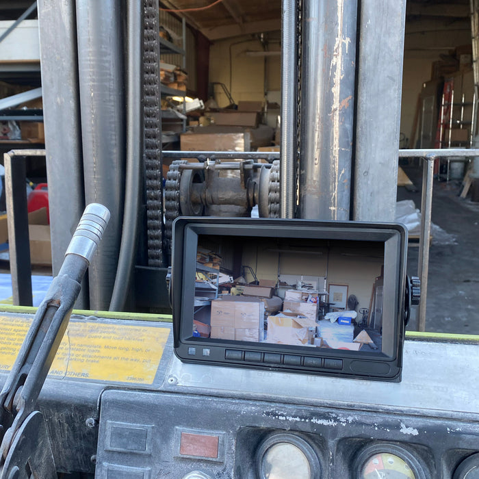 Forklift 1080P Camera System with 7inch LCD! Can use up to 2 Cams, Perfect for Forklifts, Built-in Magnet on Camera!