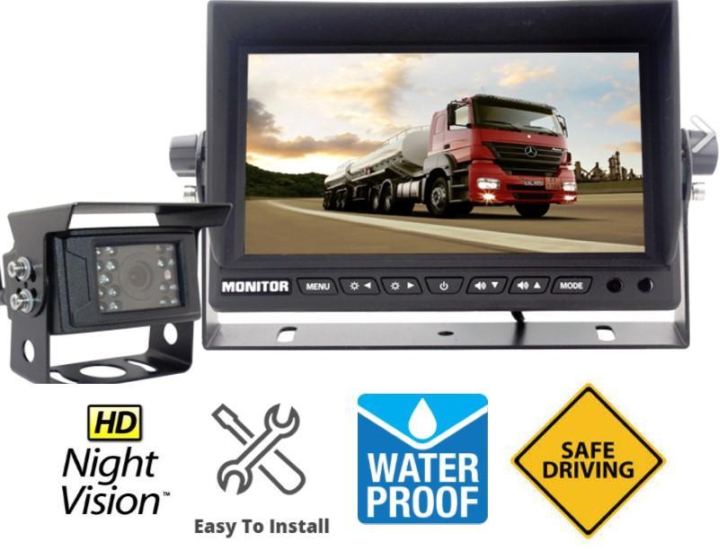 DISCONTINUED Wired Heavy Duty 720P Backup Camera System with 7" LCD! Optional 2nd Cam Available!