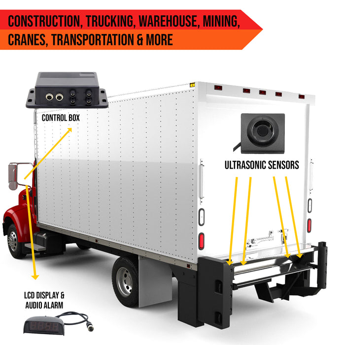 EagleEye Commercial Sensor System - Waterproof Heavy Duty Backup Sensor for Trucks, Equipment and More