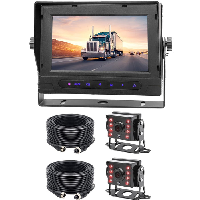 Farming 1080P  Wired Heavy Duty Backup Camera System w/ 7" LCD! Optional Waterproof LCD, 2nd Camera Available