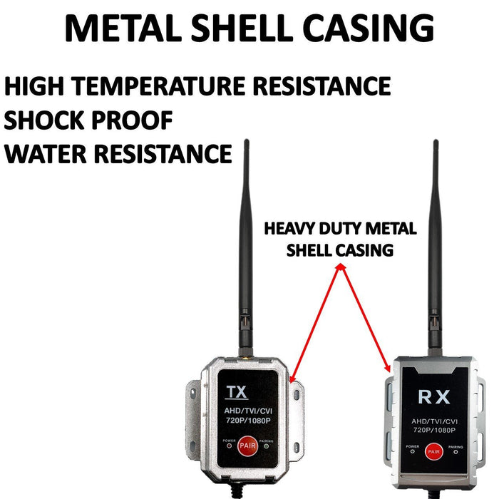 Agricameras AHD Wireless Transmitter/Receiver for up to 1080P Wired Cameras