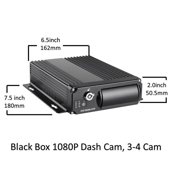 Top Dawg Black Box 1080P Dash Cam, 2-4 Cam MDVR System, For Fleets/ Truckers