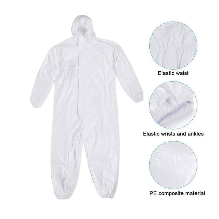 Disposable Full Body Protective Hooded Suit Cloth Coveralls