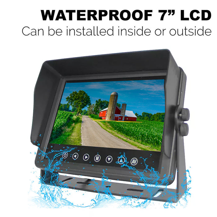 EagleEye Agri Cam Waterproof Wired Backup Cam System w/Waterproof IP67 7" LCD