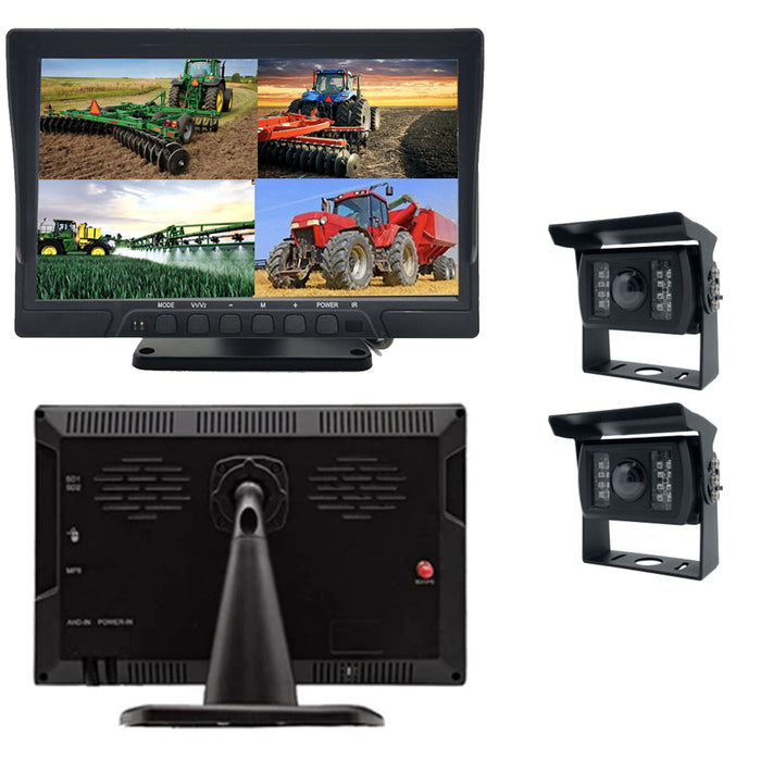 Agri-Farming 3RD Gen 1080P 2-4 WIRED DVR Camera System with 10" LCD