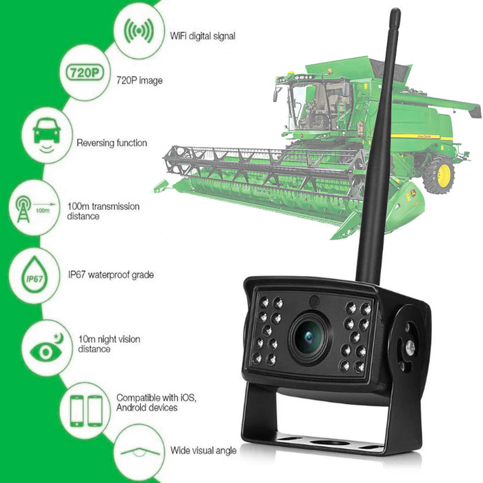 Agri Cam Heavy Duty WIFI Backup Camera! For Tractors, Farming Equipment!