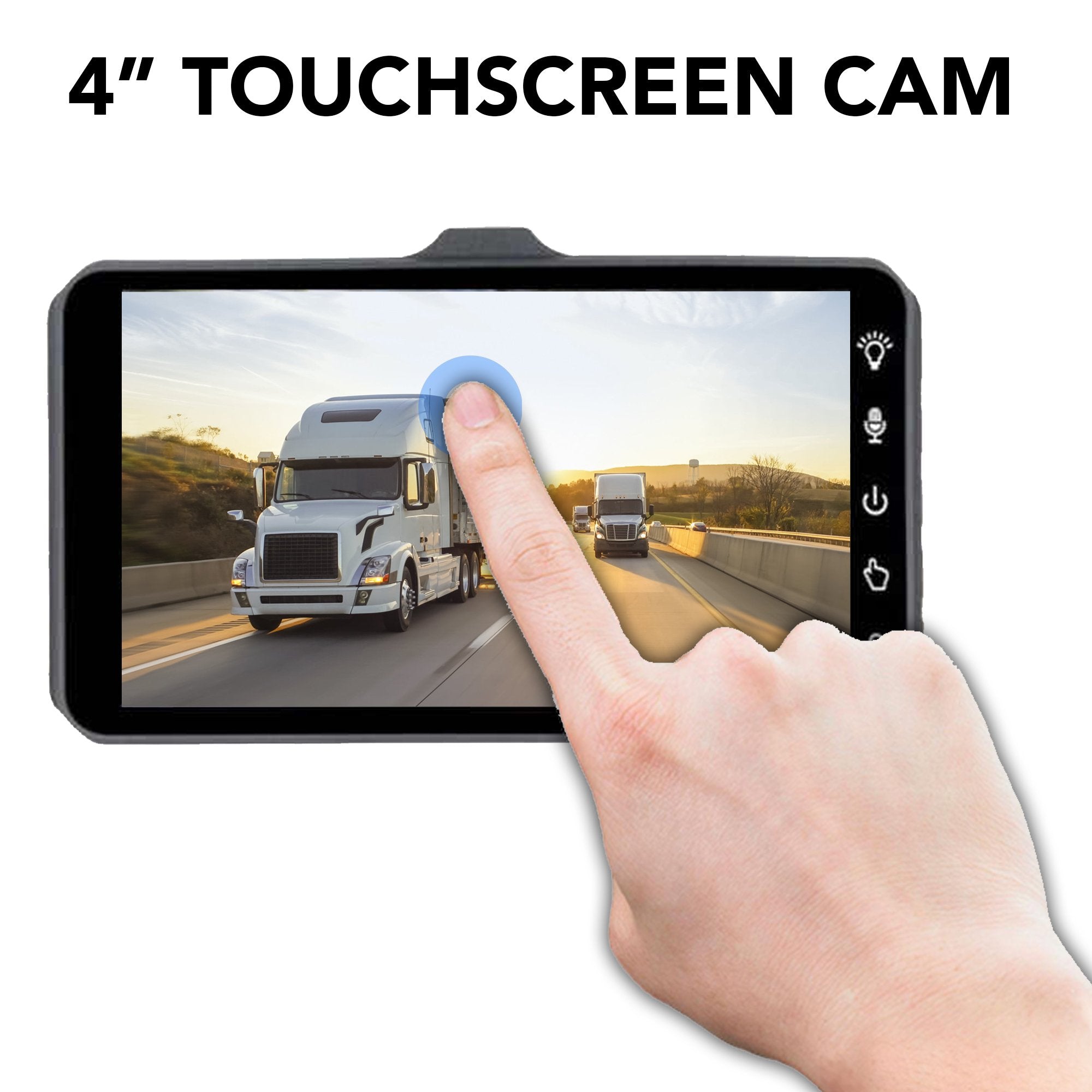 3rd Gen 1080P Blue Dash Cam w/ Touch Screen, 170 Degree Angle Camera