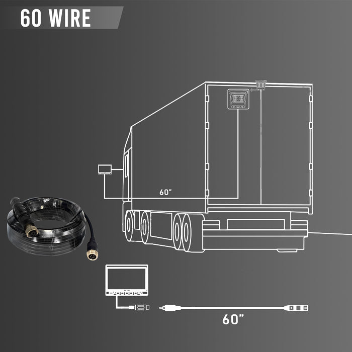 DISCONTINUED Wired Heavy Duty 720P Backup Camera System with 7" LCD! Optional 2nd Cam Available!