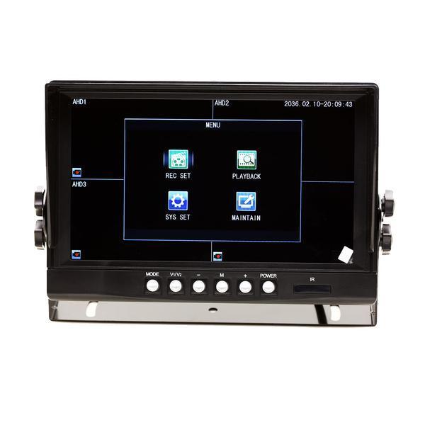 Monitor 9" Quad Screen WIRED LCD with DVR (Replacement 9" LCD, no cameras)