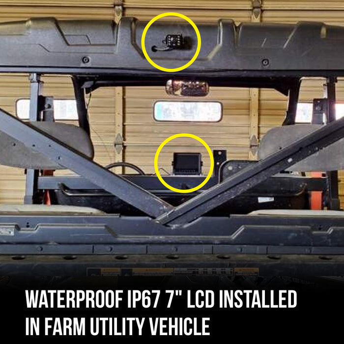 Farming HD Backup 1080P Camera for Agri Industry w/ 9" LCD. Heavy Duty Cam w/ Super Night Vision